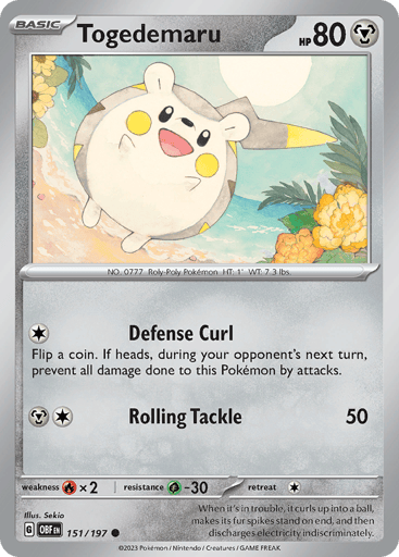 Togedemaru - Obsidian Flames 151