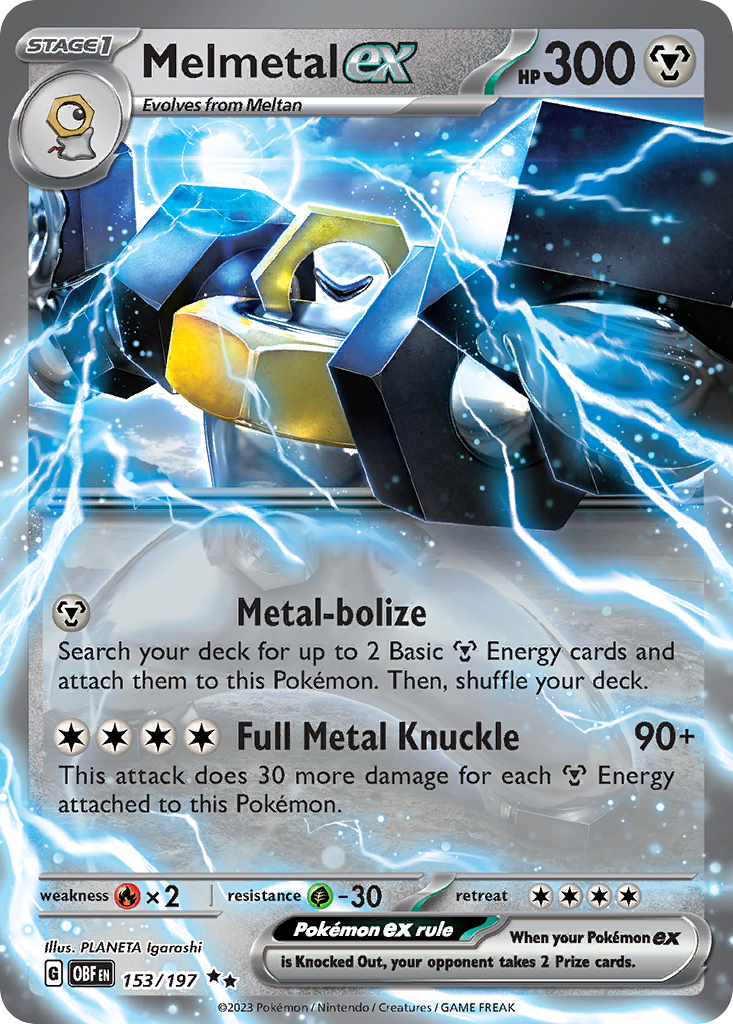 Melmetal ex – Obsidian Flames 153/197 Pokémon card