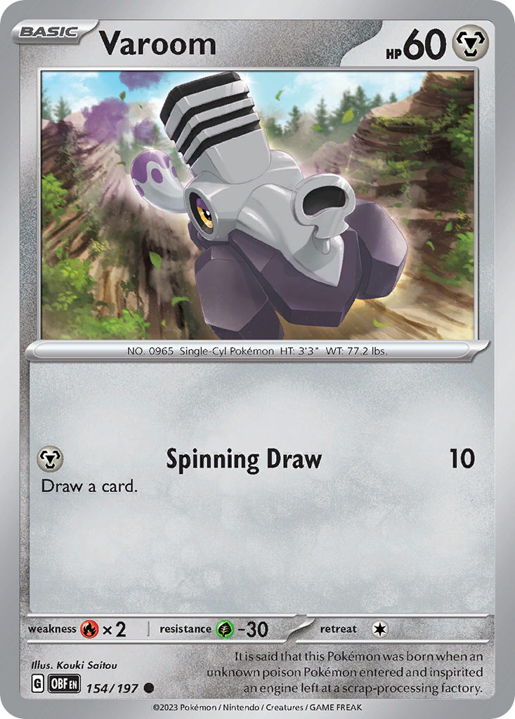 Varoom – Obsidian Flames 154/197 Pokémon card