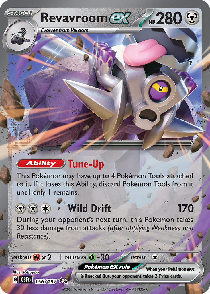 Revavroom ex – Obsidian Flames 156/197 Pokémon card