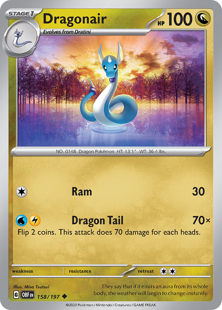 Dragonair – Obsidian Flames 158/197 Pokémon card