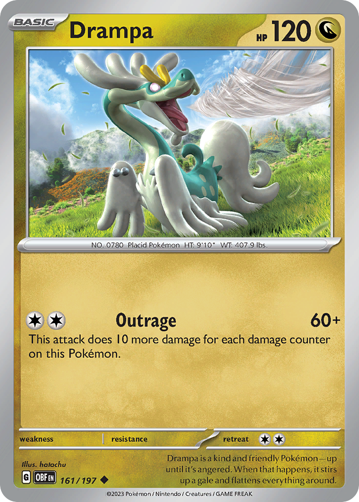 Drampa – Obsidian Flames 161/197 Pokémon card