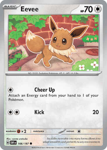 Eevee - Obsidian Flames 166