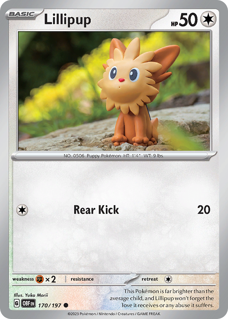 Lillipup – Obsidian Flames 170/197 Pokémon card