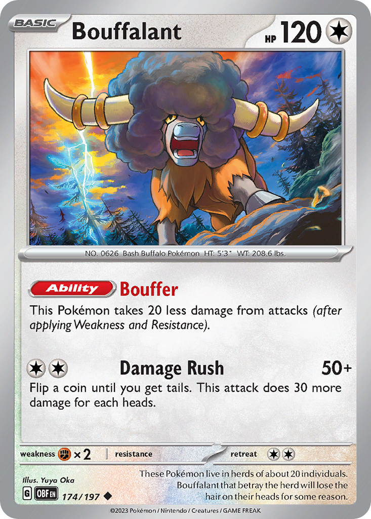 Bouffalant – Obsidian Flames 174/197 Pokémon card