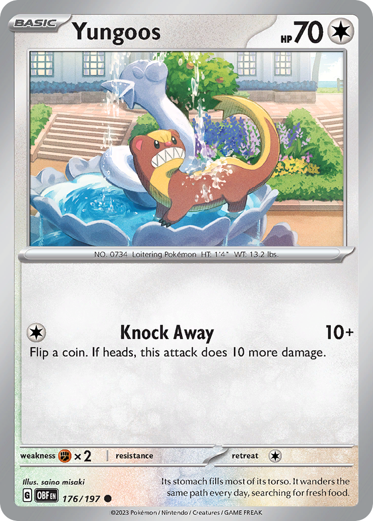Yungoos – Obsidian Flames 176/197 Pokémon card