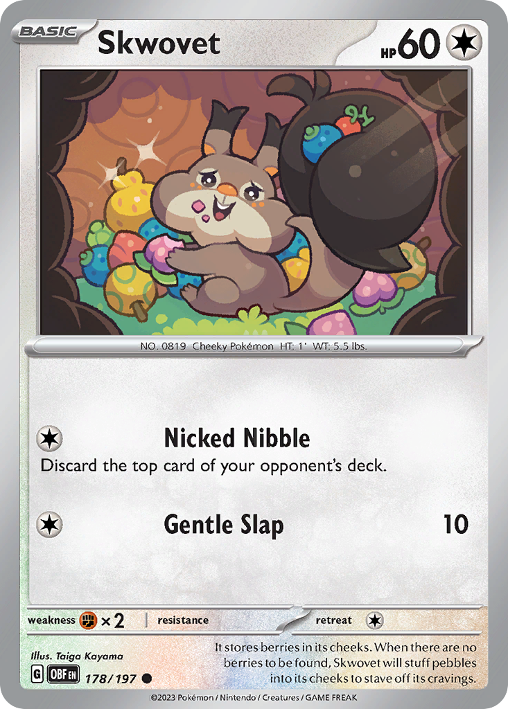 Skwovet – Obsidian Flames 178/197 Pokémon card