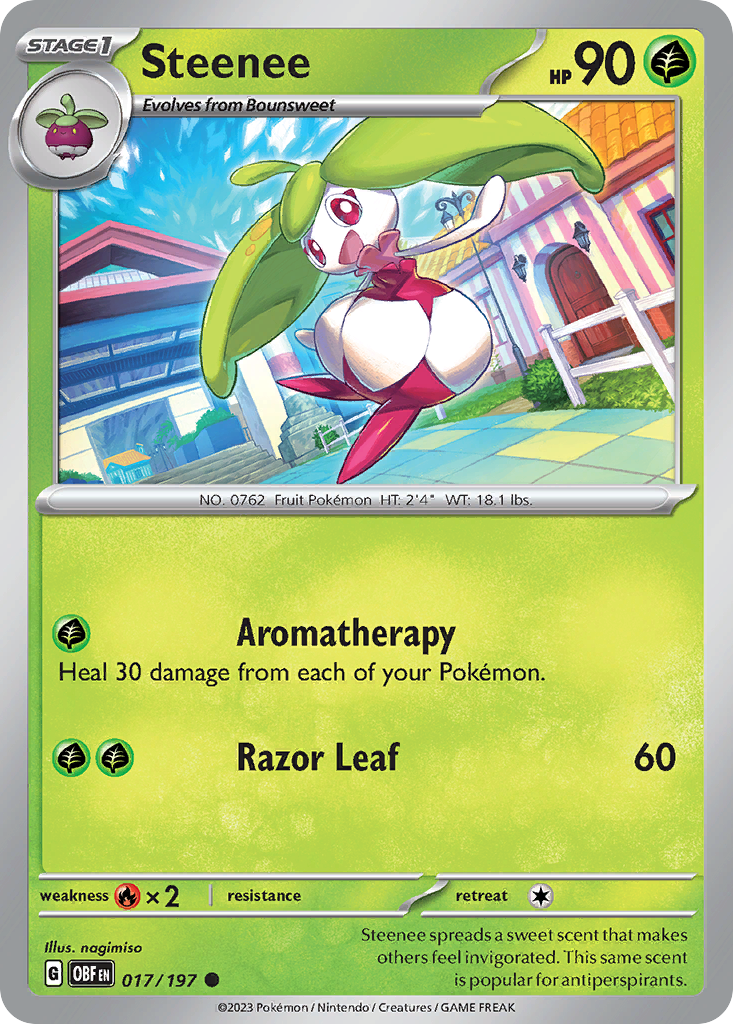 Steenee – Obsidian Flames 017/197 Pokémon card
