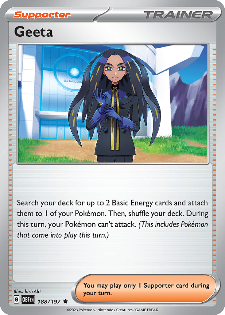 Geeta – Obsidian Flames 188/197 Pokémon card