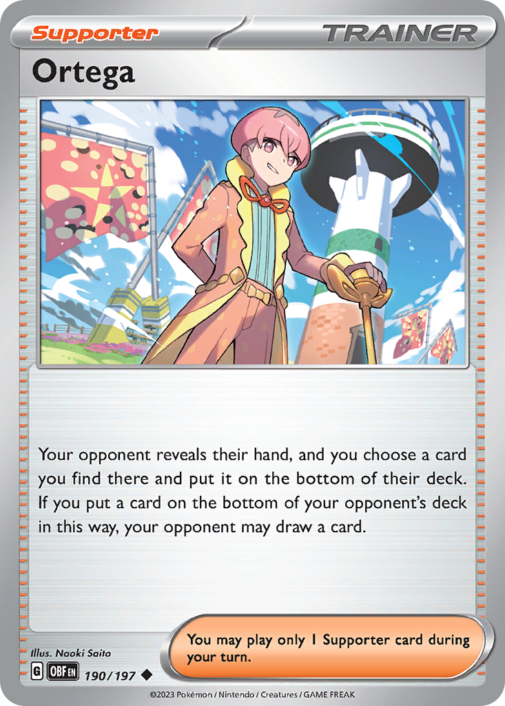 Ortega – Obsidian Flames 190/197 Pokémon card