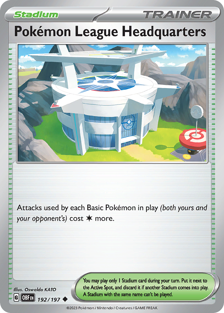 Pokémon League Headquarters – Obsidian Flames 192/197 Pokémon card