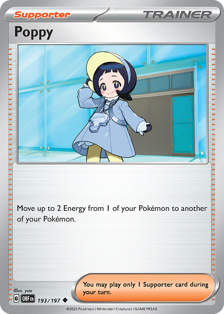 Poppy – Obsidian Flames 193/197 Pokémon card