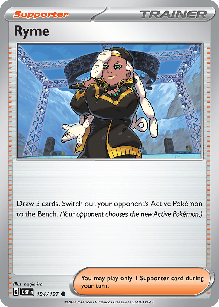 Ryme – Obsidian Flames 194/197 Pokémon card