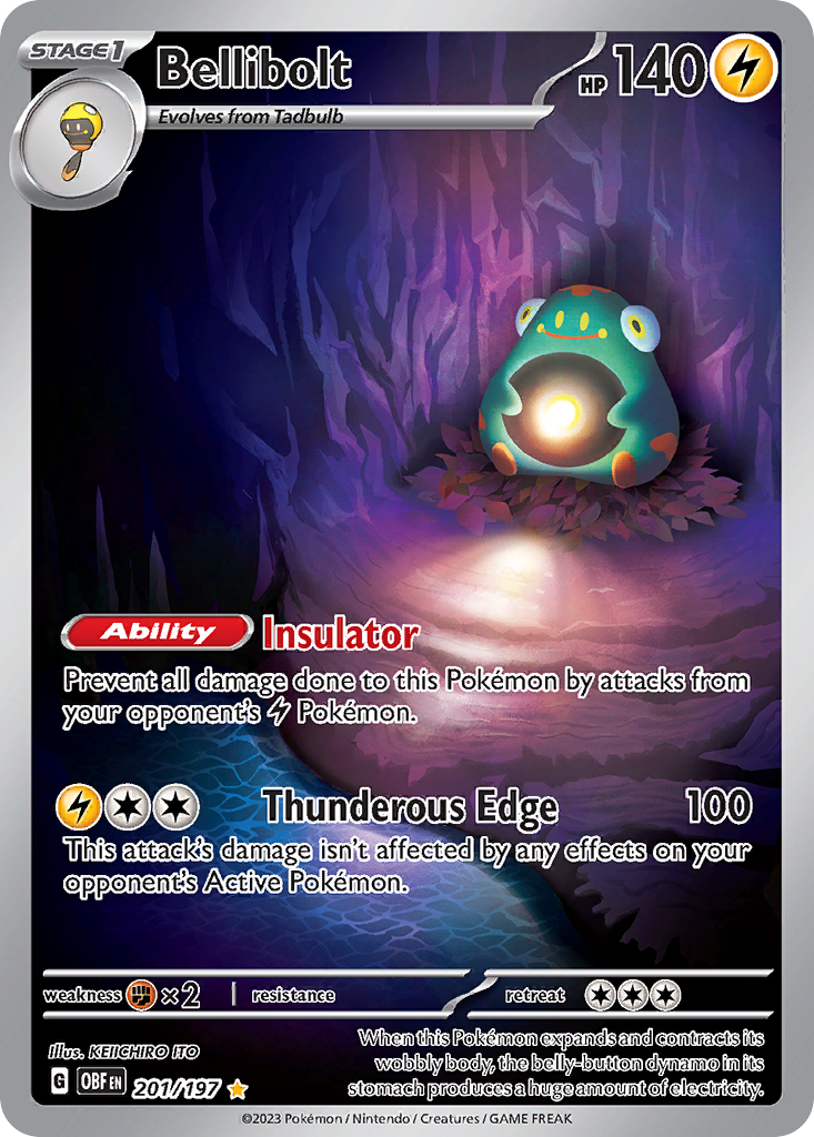 Bellibolt – Obsidian Flames 201/197 Pokémon card