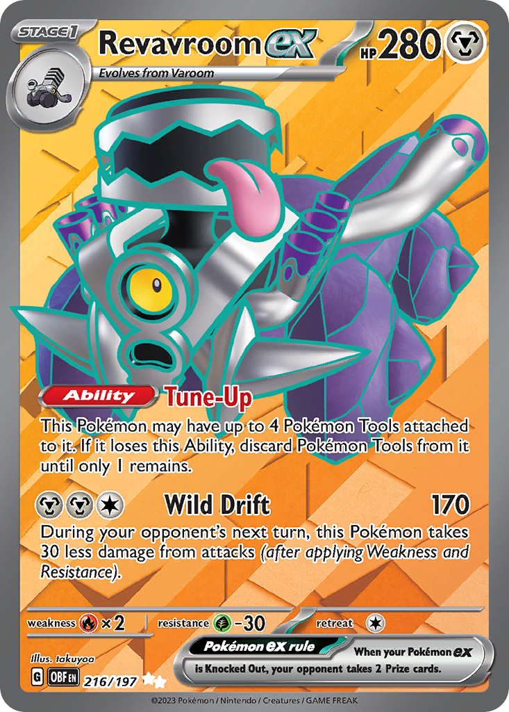 Revavroom ex – Obsidian Flames 216/197 Pokémon card