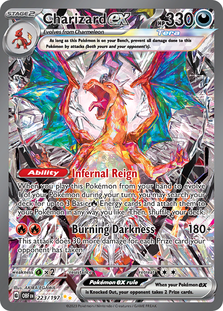 Charizard ex – Obsidian Flames 223/197 Pokémon card