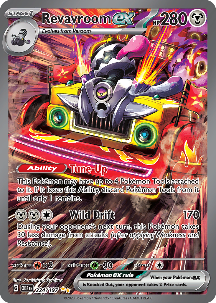 Revavroom ex – Obsidian Flames 224/197 Pokémon card