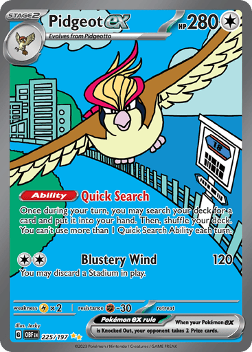 Pidgeot ex - Obsidian Flames 225