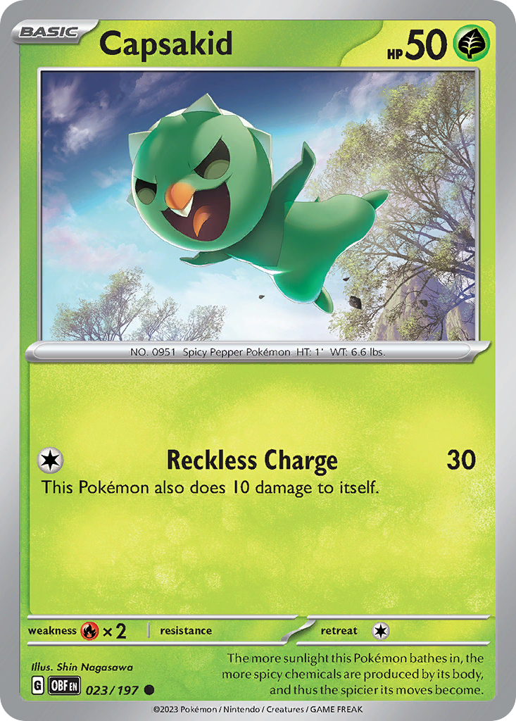 Capsakid – Obsidian Flames 023/197 Pokémon card