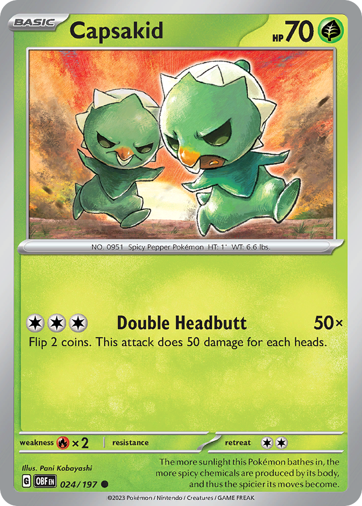 Capsakid – Obsidian Flames 024/197 Pokémon card