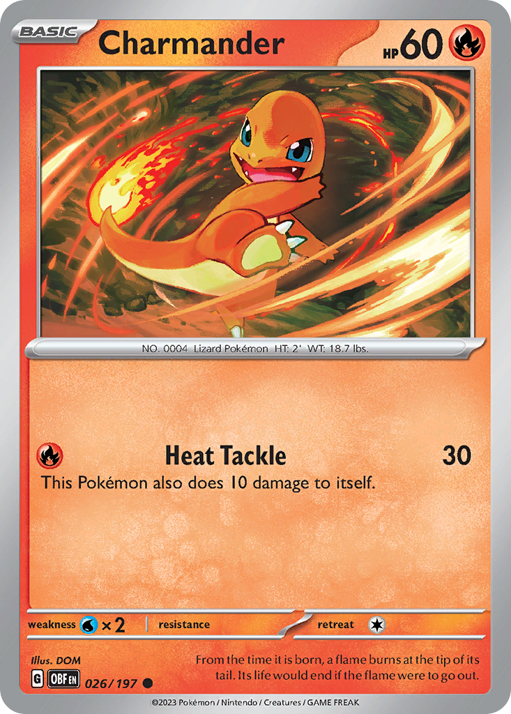 Charmander – Obsidian Flames 026/197 Pokémon card