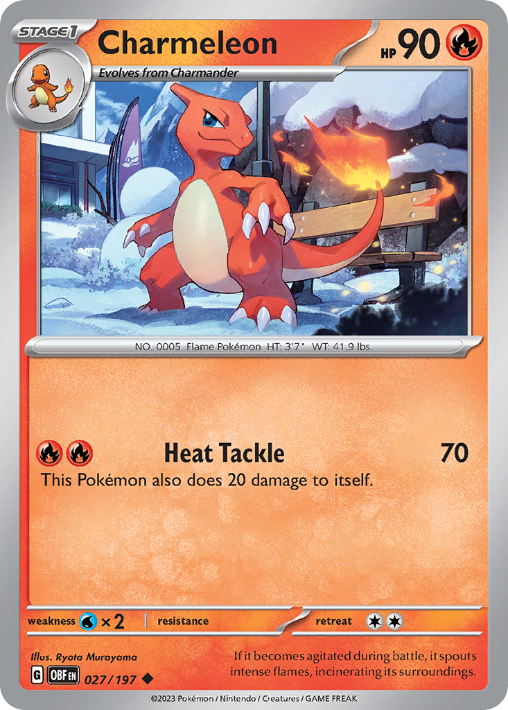 Charmeleon – Obsidian Flames 027/197 Pokémon card