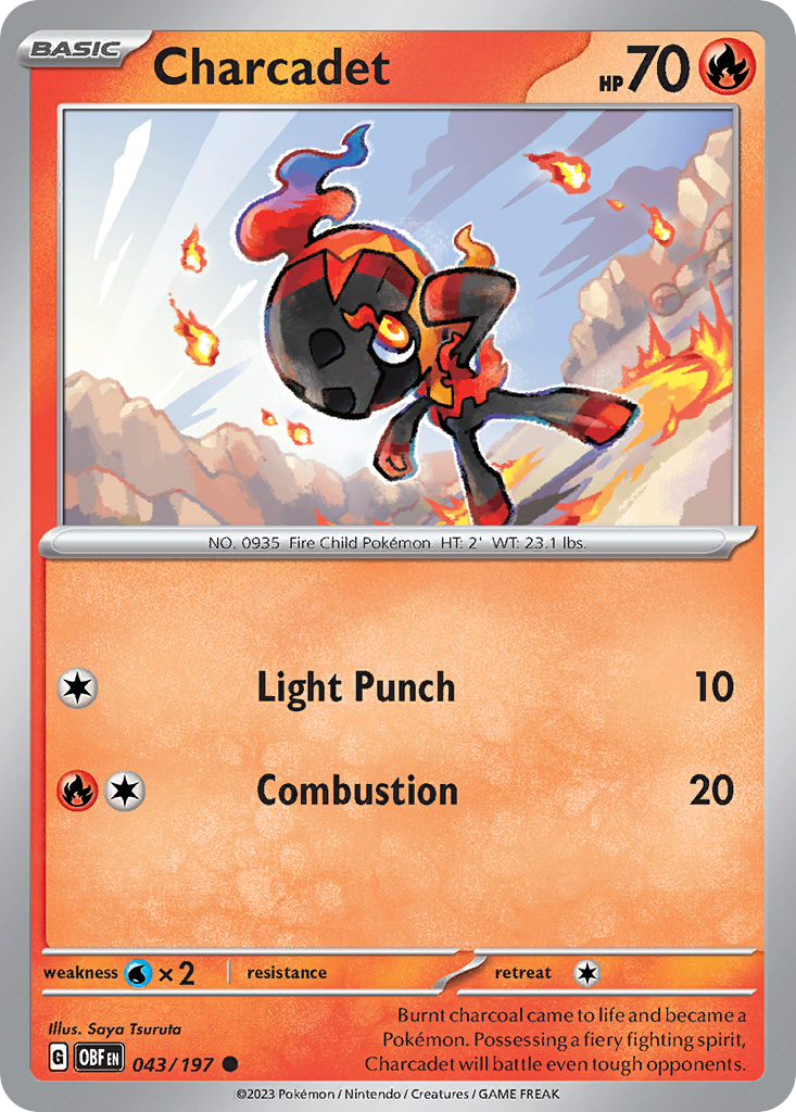 Charcadet – Obsidian Flames 043/197 Pokémon card