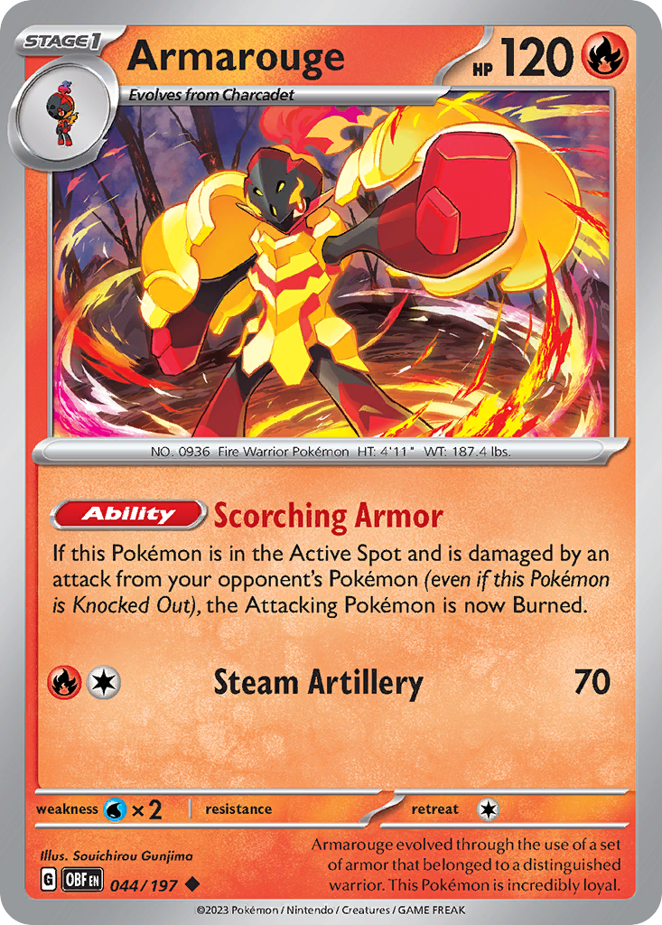 Armarouge – Obsidian Flames 044/197 Pokémon card