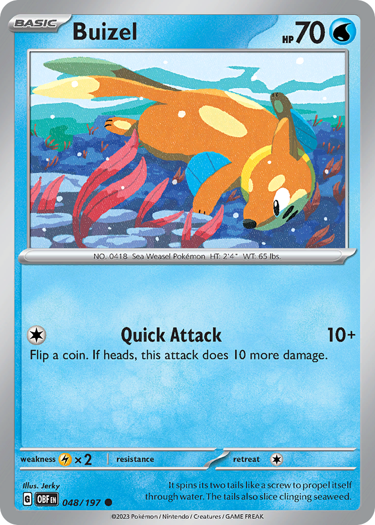 Buizel – Obsidian Flames 048/197 Pokémon card