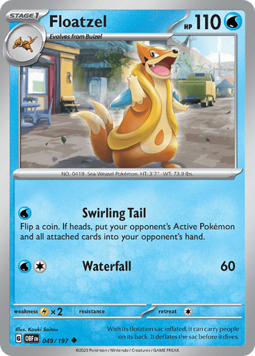Floatzel - Obsidian Flames 49