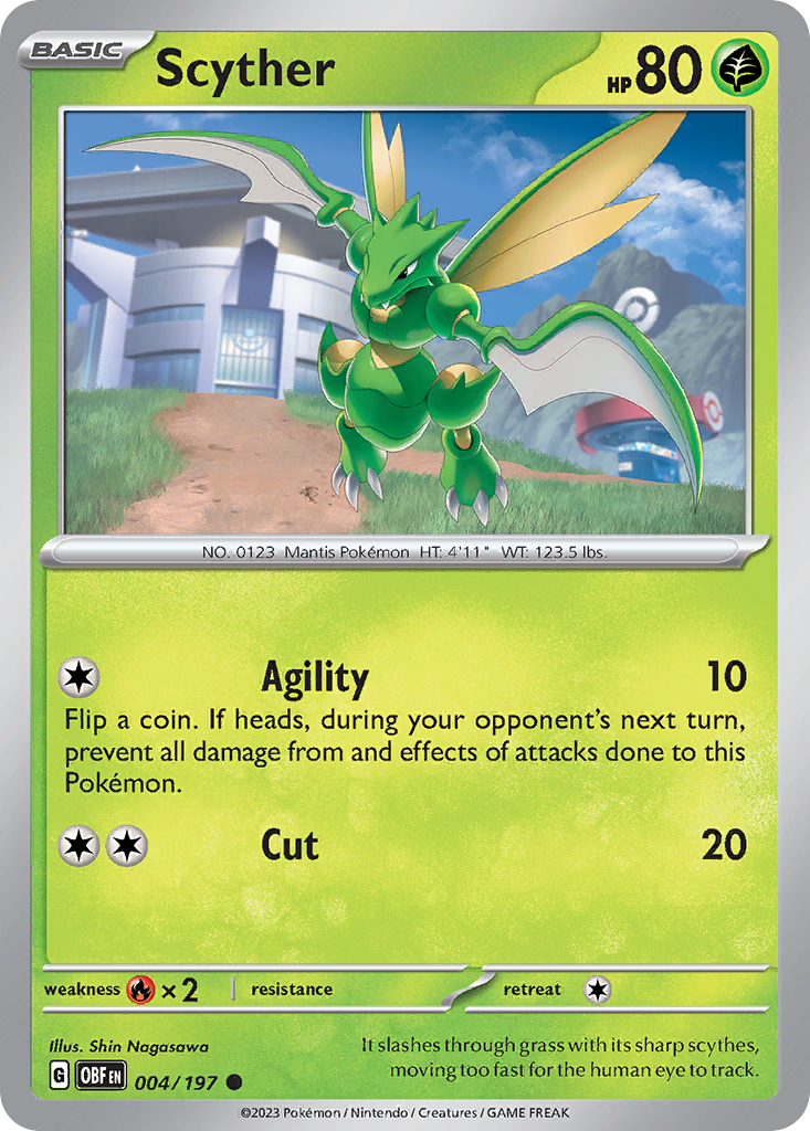 Scyther – Obsidian Flames 004/197 Pokémon card