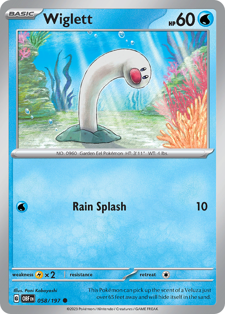 Wiglett – Obsidian Flames 058/197 Pokémon card