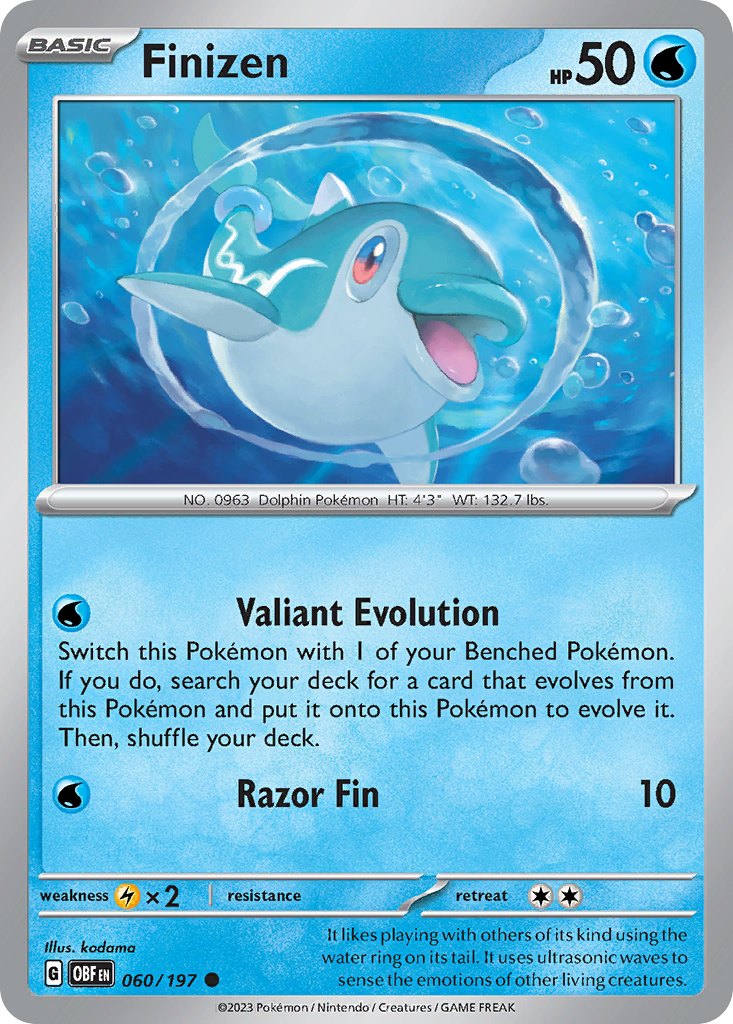 Finizen – Obsidian Flames 060/197 Pokémon card