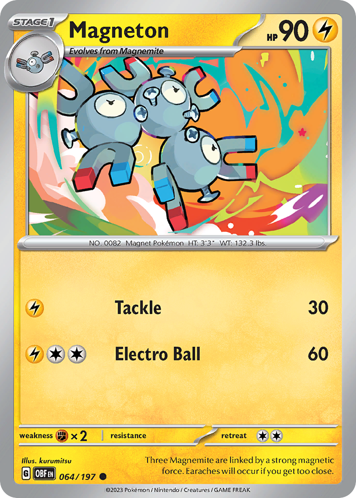 Magneton – Obsidian Flames 064/197 Pokémon card