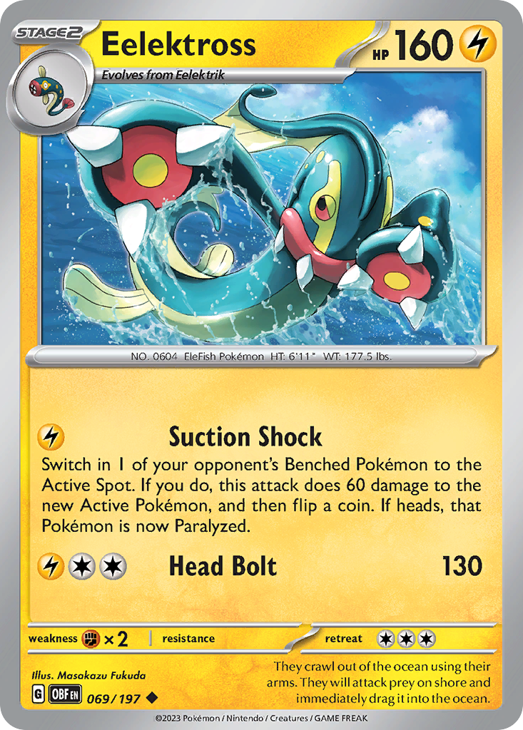 Eelektross – Obsidian Flames 069/197 Pokémon card