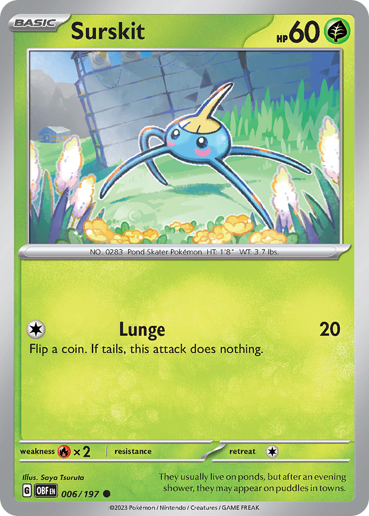 Surskit – Obsidian Flames 006/197 Pokémon card