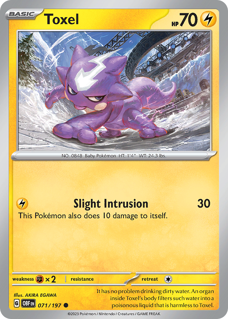 Toxel – Obsidian Flames 071/197 Pokémon card