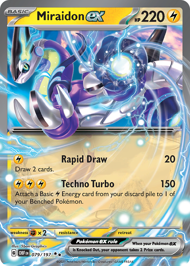 Miraidon ex – Obsidian Flames 079/197 Pokémon card