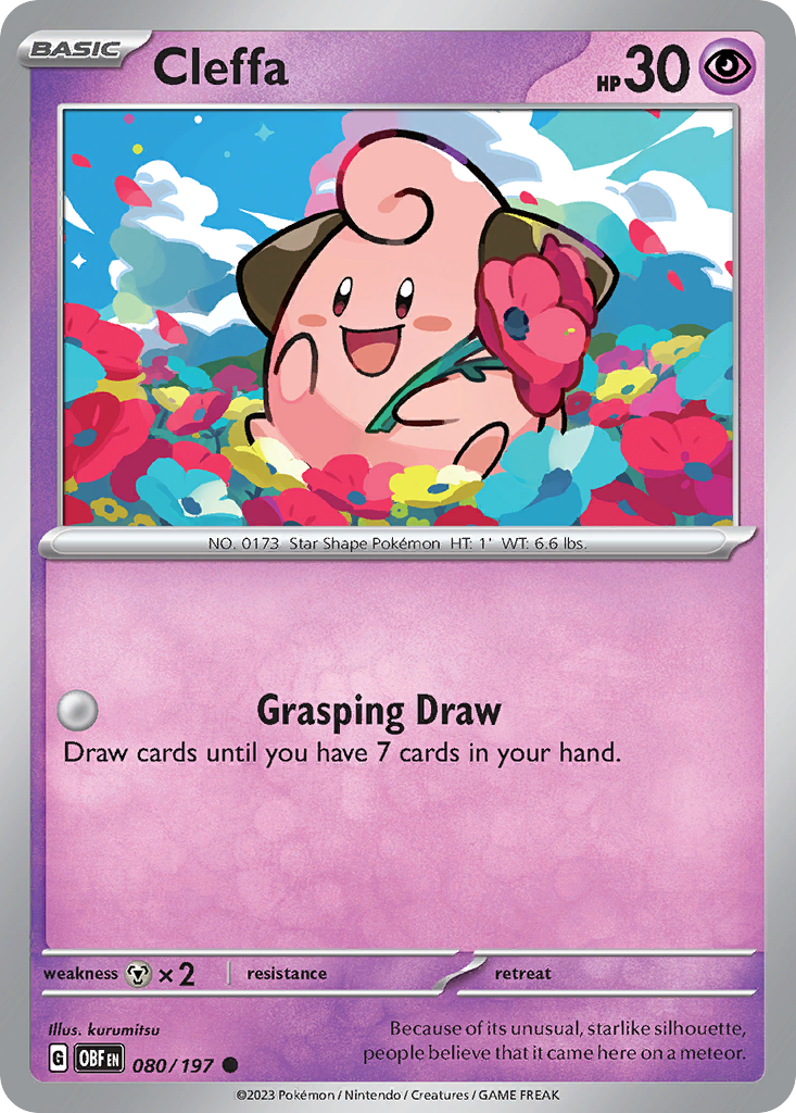Cleffa – Obsidian Flames 080/197 Pokémon card