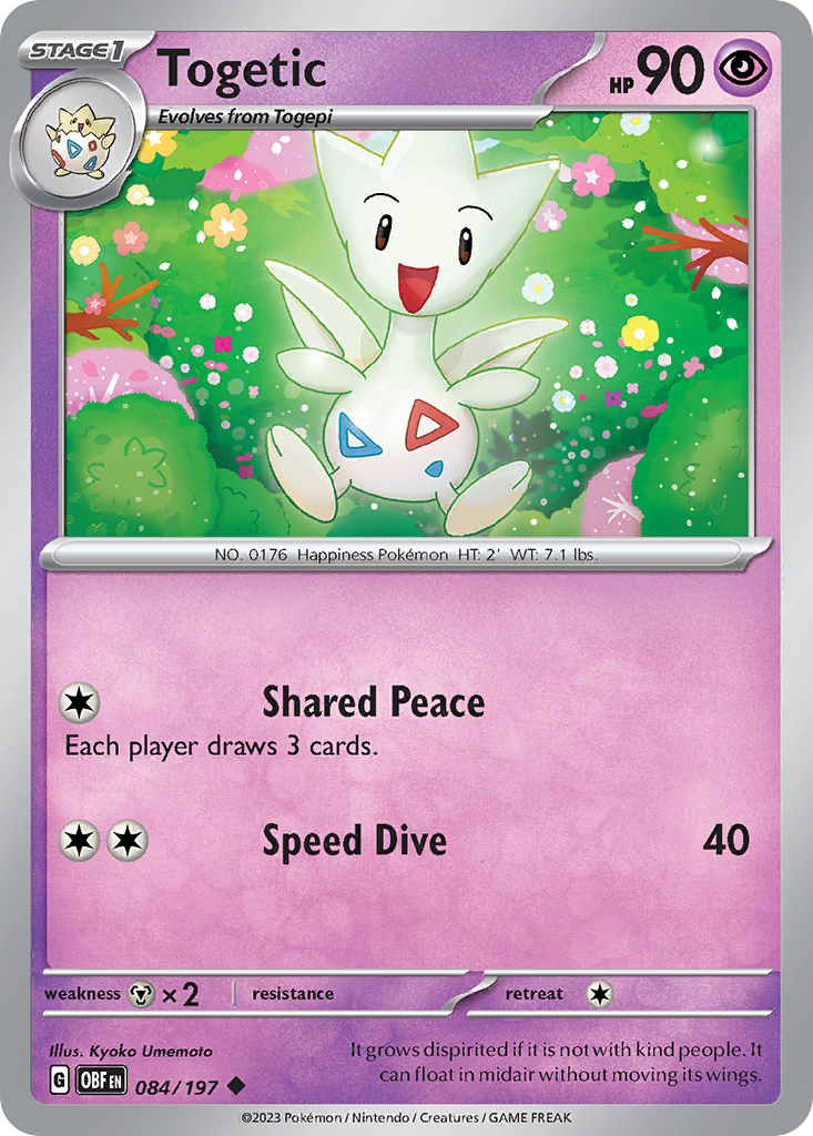 Togetic – Obsidian Flames 084/197 Pokémon card