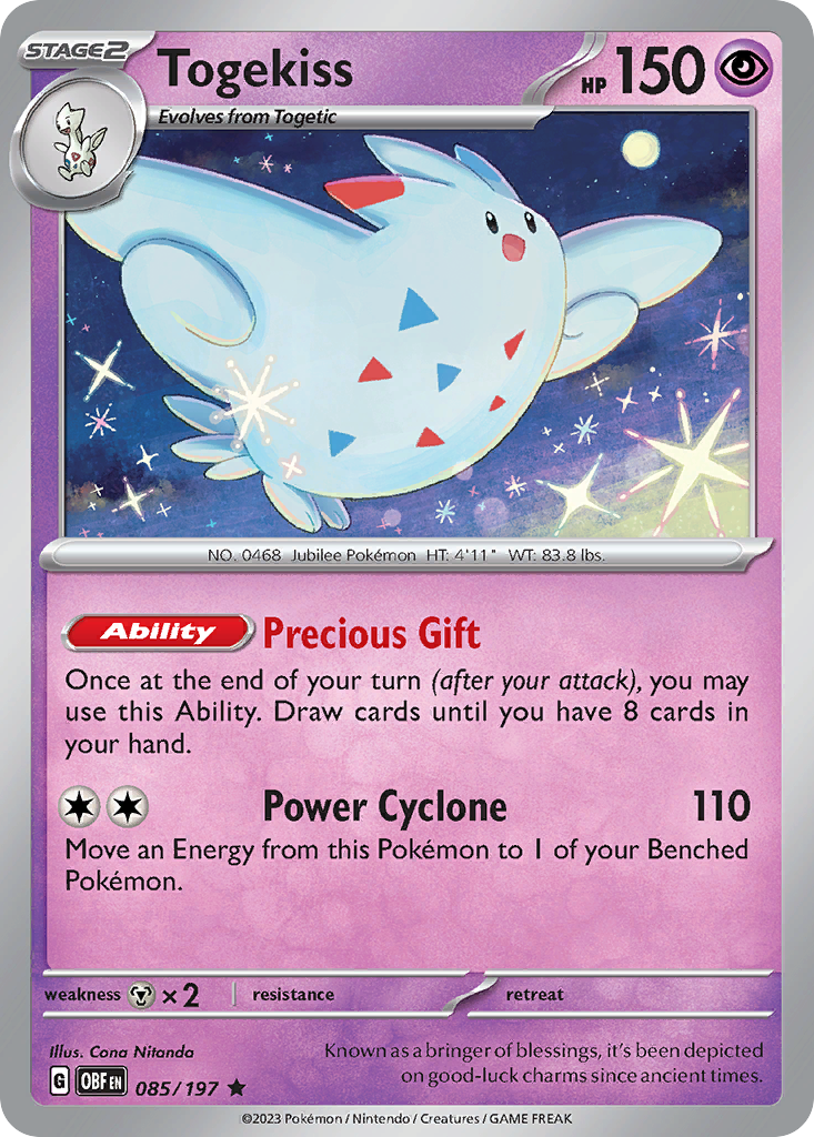 Togekiss – Obsidian Flames 085/197 Pokémon card