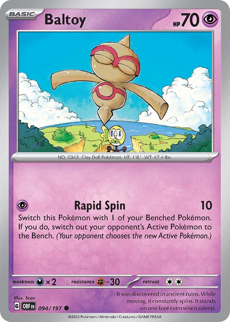 Baltoy – Obsidian Flames 094/197 Pokémon card