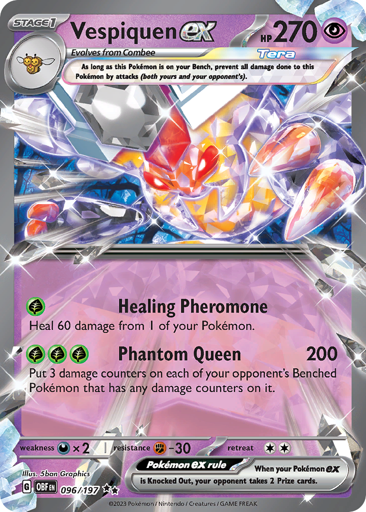 Vespiquen ex – Obsidian Flames 096/197 Pokémon card