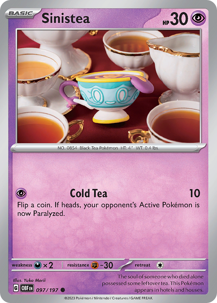 Sinistea – Obsidian Flames 097/197 Pokémon card