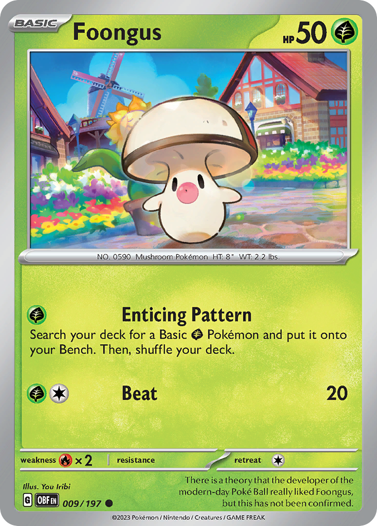 Foongus – Obsidian Flames 009/197 Pokémon card