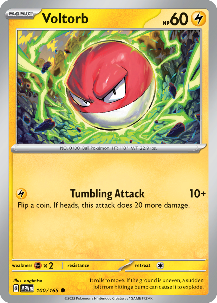 Voltorb – 151 100/165 Pokémon card