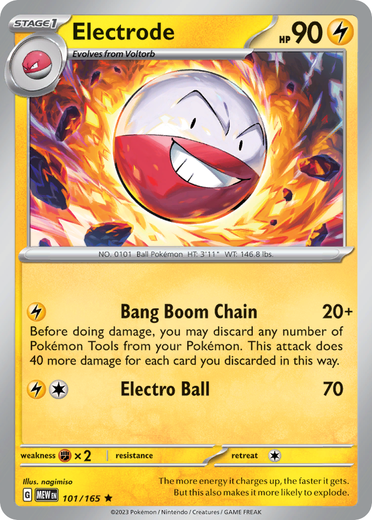 Electrode – 151 101/165 Pokémon card