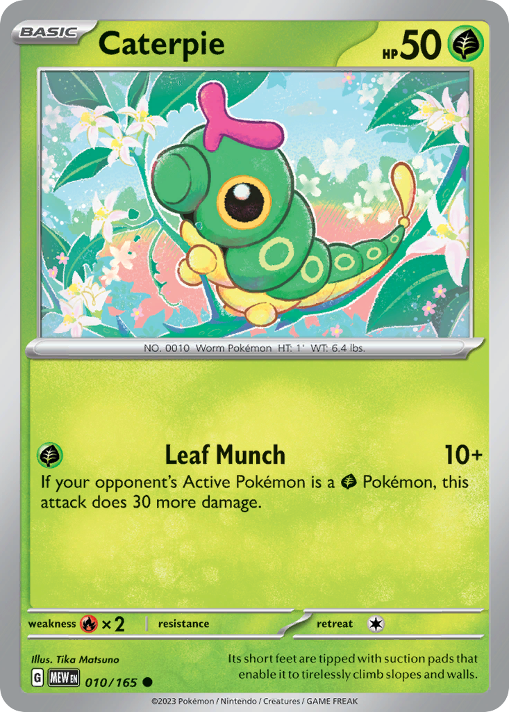 Caterpie – 151 010/165 Pokémon card