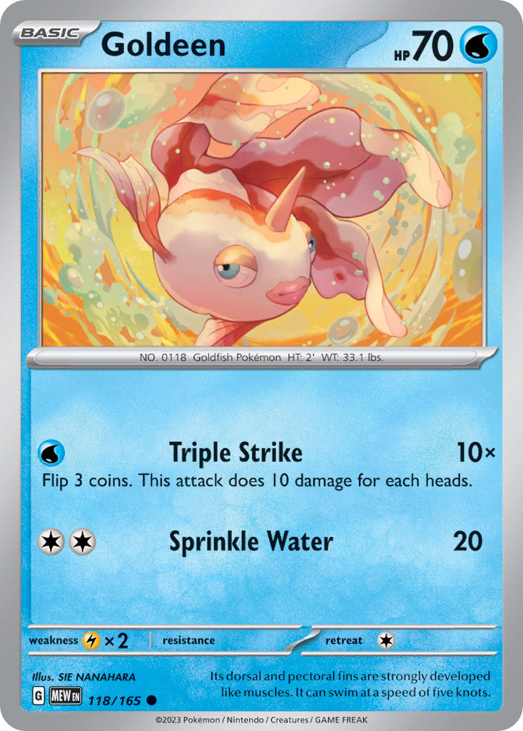 Goldeen – 151 118/165 Pokémon card
