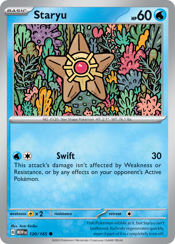 Staryu – 151 120/165 Pokémon card
